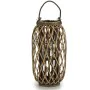 Bougeoir Marron osier verre 11,5 x 12 cm de Gift Decor, Bougeoirs et chandeliers - Réf : S3606134, Prix : 20,28 €, Remise : %