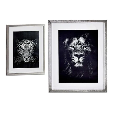 Pintura Lion - Tiger (43 x 3 x 53 cm) de Gift Decor, Impressões sobre tela - Ref: S3606491, Preço: 16,99 €, Desconto: %