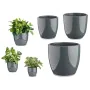 Set de pots Anthracite Argile de Ibergarden, Pots de fleurs - Réf : S3606589, Prix : 13,08 €, Remise : %