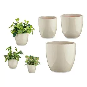 Conjunto de Vasos Cinzento Argila (3 Peças) (22,5 x 18,5 x 22,5 cm) de Ibergarden, Vasos para flores - Ref: S3606590, Preço: ...