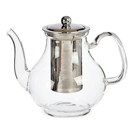 Théière Classic Grand Verre Transparent Acier (1100 ml) de Vivalto, Service à thé et à café - Réf : S3607664, Prix : 14,02 €,...