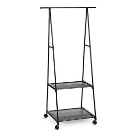 Coat Stand with Wheels Black Metal (85 x 45 x 157 cm) by Kipit, Coat Racks - Ref: S3608044, Price: 14,02 €, Discount: %