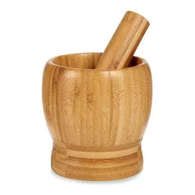 Mortar Natural Bamboo (11 x 12 cm) by Kinvara, Mortar & Pestle Sets - Ref: S3608234, Price: 6,96 €, Discount: %