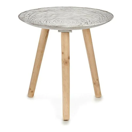 Side table Spirals 40 x 39 x 40 cm Wood Brown White by Gift Decor, Side Tables - Ref: S3608310, Price: 15,40 €, Discount: %