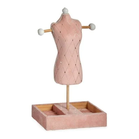 Jewellery Stand Pink Velvet Wood (12 x 40 x 24 cm) by Gift Decor, Wardrobe Jewellery Organisers - Ref: S3608795, Price: 19,26...