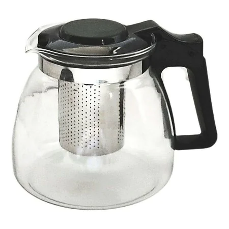 Bule Preto Transparente Prateado Vidro Plástico 900 ml de Vivalto, Serviço de chá e café - Ref: S3608815, Preço: 6,66 €, Desc...