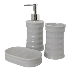 Ensemble de Bain 89457 Ondes Céramique Gris Métal (3 pcs) de Berilo, Ensembles d'accessoires - Réf : S3608907, Prix : 8,64 €,...