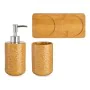 Bath Set Squares Ceramic Bamboo Camel (3 pcs) by Berilo, Bathroom Accessory Sets - Ref: S3608914, Price: 11,53 €, Discount: %