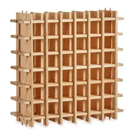 Bottle rack Pine Natural (75 x 21,5 x 75 cm) by Kipit, Shelves and supports - Ref: S3608939, Price: 75,04 €, Discount: %