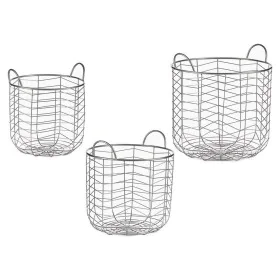 Set of Baskets Silver Metal (3 pcs) by Gift Decor, Boxes - Ref: S3609030, Price: 43,04 €, Discount: %