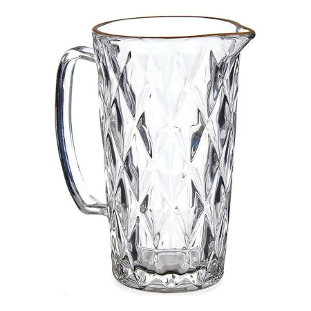 Pichet Diamant Doré Verre 1L (17,8 x 12 x 19,5 cm) de Vivalto, Pichets et carafes - Réf : S3609154, Prix : 10,66 €, Remise : %