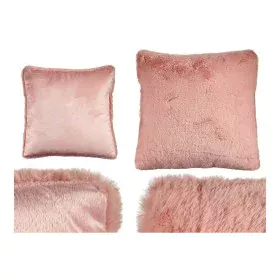 Cushion With hair Pink Synthetic Leather (40 x 2 x 40 cm) by Gift Decor, Cushions - Ref: S3609177, Price: 7,65 €, Discount: %