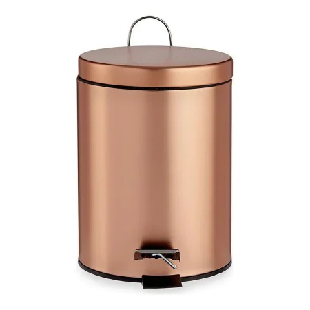 Poubelle à pédale Métal Cuivre Plastique 3 L (17 x 25,8 x 22,5 cm) de Berilo, Poubelles - Réf : S3609380, Prix : 10,66 €, Rem...