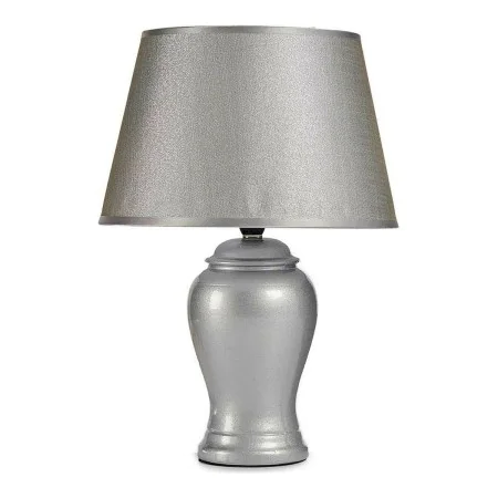 Lampe de bureau Céramique Argenté (28 x 39 x 28 cm) de Gift Decor, Lampes de chevet - Réf : S3609473, Prix : 15,40 €, Remise : %