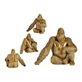 Decorative Figure Gorilla Golden Resin (36 x 50 x 62 cm) by Gift Decor, Collectables - Ref: S3609521, Price: 67,97 €, Discoun...