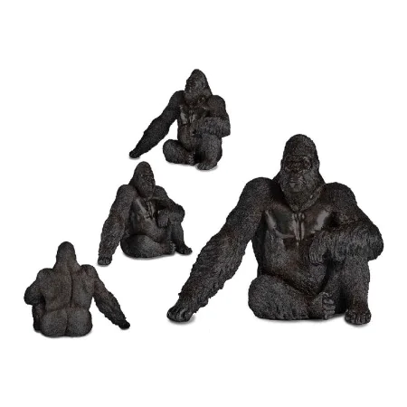 Figura Decorativa Gorila Negro Resina (34 x 50 x 63 cm) de Gift Decor, Coleccionables - Ref: S3609523, Precio: 75,04 €, Descu...