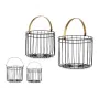 Cesta Negro Dorado Metal 25 x 27 x 25 cm Cilíndrica (2 pcs) de Gift Decor, Cajas - Ref: S3609547, Precio: 13,87 €, Descuento: %