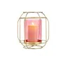 Bougeoir Rose Doré Lanterne Métal verre (19 x 20 x 19 cm) de Gift Decor, Bougeoirs et chandeliers - Réf : S3609629, Prix : 14...