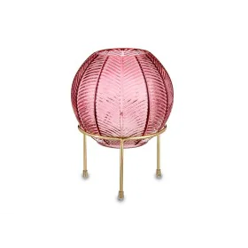 Jarrón Rosa Bola Metal Vidrio (14,5 x 19,5 x 14,5 cm) de Gift Decor, Jarrones - Ref: S3609630, Precio: 12,02 €, Descuento: %