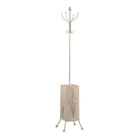 Porte-manteau porte-parapluie Métal Crème (34 x 188 x 34 cm) de Gift Decor, Portemanteaux - Réf : S3609674, Prix : 55,71 €, R...