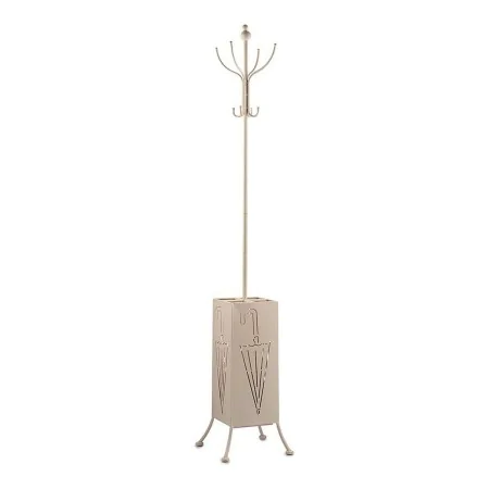 Porte-manteau porte-parapluie Métal Crème (34 x 188 x 34 cm) de Gift Decor, Portemanteaux - Réf : S3609674, Prix : 55,71 €, R...