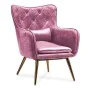 Fauteuil Rose Velours (68 x 92 x 70 cm) de Gift Decor, Chaises - Réf : S3609681, Prix : 197,23 €, Remise : %