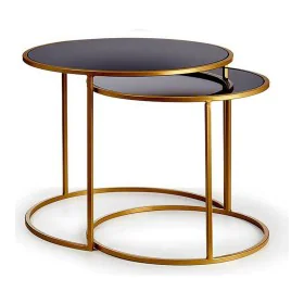 Set of 2 tables Black Golden 60 x 48 x 60 cm (2 pcs) by Gift Decor, Tables - Ref: S3609689, Price: 131,47 €, Discount: %