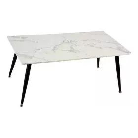 Table Basse Blanc Noir Marbre Métal Mélamine Bois MDF 60 x 110 x 45 cm de Gift Decor, Tables - Réf : S3609698, Prix : 46,80 €...