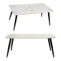 Table Basse Blanc Noir Marbre Métal Mélamine Bois MDF 60 x 110 x 45 cm de Gift Decor, Tables - Réf : S3609698, Prix : 46,80 €...