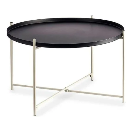 Mesa de apoio Preto Branco Metal (76,5 x 46 x 76,5 cm) de Gift Decor, Jogos de móveis - Ref: S3609711, Preço: 43,04 €, Descon...