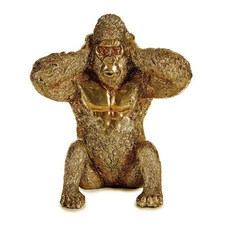 Figura Decorativa Gorila Dorado 10 x 18 x 17 cm de Gift Decor, Adornos - Ref: S3609739, Precio: 6,51 €, Descuento: %