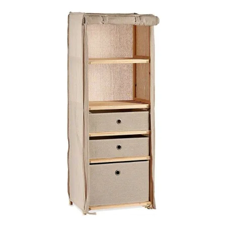 Shelves Beige Wood Cloth (28 x 113 x 42 cm) by Kipit, Standing Shelf Units - Ref: S3609838, Price: 50,92 €, Discount: %