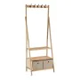 Hat stand Beige Brown Wood Cloth (40,5 x 175 x 67 cm) by Kipit, Coat Racks - Ref: S3609839, Price: 62,42 €, Discount: %