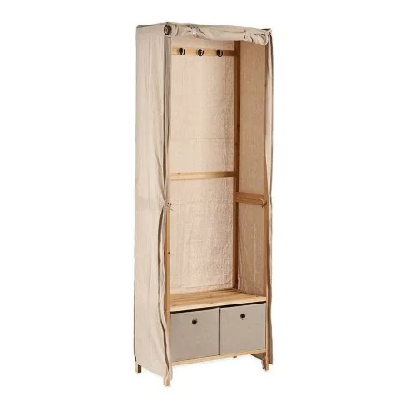 Coat rack Beige Wood Cloth (31,5 x 58 x 168 cm) by Kipit, Coat Racks - Ref: S3609912, Price: 63,67 €, Discount: %