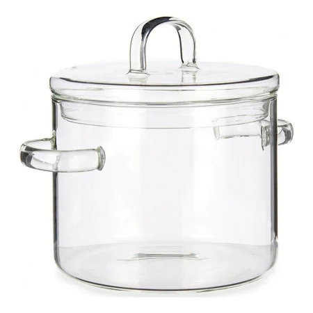 Marmite avec couvercle Verre Borosilicaté Transparent (14,5 x 15,8 x 20 cm) de Vivalto, Marmites - Réf : S3610115, Prix : 15,...