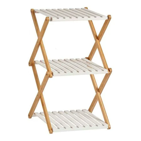 Shelves Brown White Foldable Wood (32 x 65 x 39 cm) by Gift Decor, Standing Shelf Units - Ref: S3610213, Price: 30,48 €, Disc...