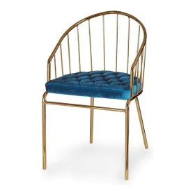 Chaise Doré Bleu Barres 51 x 81 x 52 cm de Gift Decor, Chaises - Réf : S3610375, Prix : 88,38 €, Remise : %