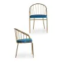 Chaise Doré Bleu Barres 51 x 81 x 52 cm de Gift Decor, Chaises - Réf : S3610375, Prix : 97,57 €, Remise : %