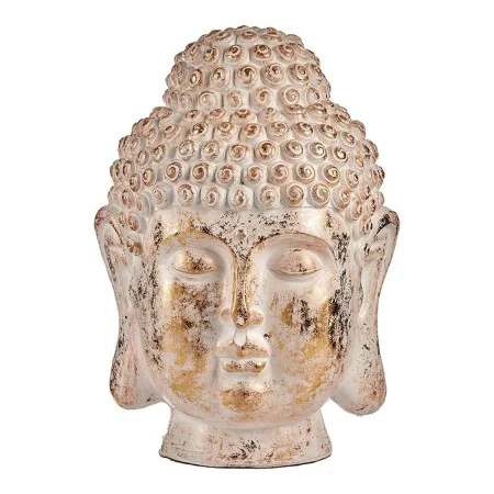 Decorative Garden Figure Buddha Head White/Gold Polyresin (45,5 x 68 x 48 cm) by Ibergarden, Statues - Ref: S3610536, Price: ...