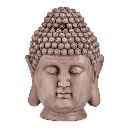 Decorative Garden Figure Buddha Head Grey Polyresin (31,5 x 50,5 x 35 cm) by Ibergarden, Statues - Ref: S3610539, Price: 58,8...