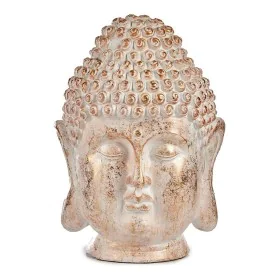 Dekorative Gartenfigur Buddha Kopf Gold Weiß Polyesterharz (31,5 x 50,5 x 35 cm) von Ibergarden, Statuen - Ref: S3610540, Pre...