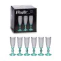 Coupe de champagne Turquoise Points verre 6 Unités (185 ml) de Vivalto, Coupes à champagne - Réf : S3610775, Prix : 18,07 €, ...