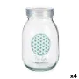 Bote Slow Life Transparente Vidrio (1800 ml) (4 Unidades) de Vivalto, Almacenamiento de alimentos - Ref: S3610832, Precio: 15...