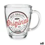 Mug Original Transparent Glass (320 ml) (6 Units) by Vivalto, Cups - Ref: S3610845, Price: 11,31 €, Discount: %