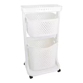 Carrello porta abiti Bianco polipropilene (33 x 81 x 44 cm) di Kipit, Ceste per la biancheria - Rif: S3610958, Prezzo: 39,59 ...