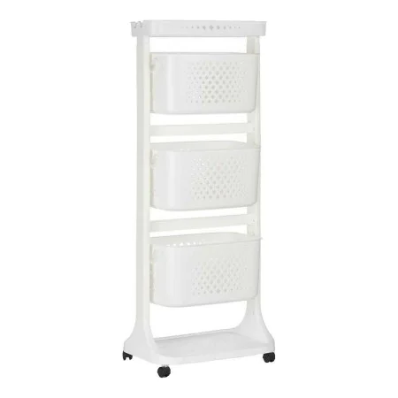 Carrito Verdulero Blanco Polipropileno (33 x 112 x 44 cm) de Kinvara, Estantes y soportes - Ref: S3610960, Precio: 45,75 €, D...