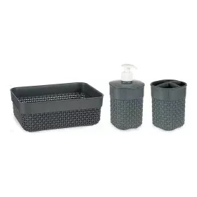 Bath Set Anthracite Plastic (3 pcs) by Berilo, Bathroom Accessory Sets - Ref: S3611047, Price: 4,68 €, Discount: %