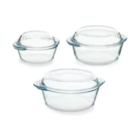 Caçarolas 3 Peças Transparente Vidro de Borosilicato de Pasabahce, Caçarolas - Ref: S3611098, Preço: 19,26 €, Desconto: %