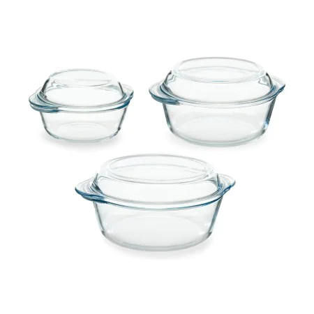 Saucepans 3 Pieces Transparent Borosilicate Glass by Pasabahce, Casserole Dishes - Ref: S3611098, Price: 19,26 €, Discount: %