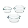 Saucepans 3 Pieces Transparent Borosilicate Glass by Pasabahce, Casserole Dishes - Ref: S3611098, Price: 19,26 €, Discount: %